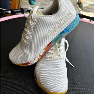 NOBULL White Trainers with Multicolor Accents